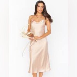 Show me Your Mumu Verona Cowl Satin Maxi Dress Bridal